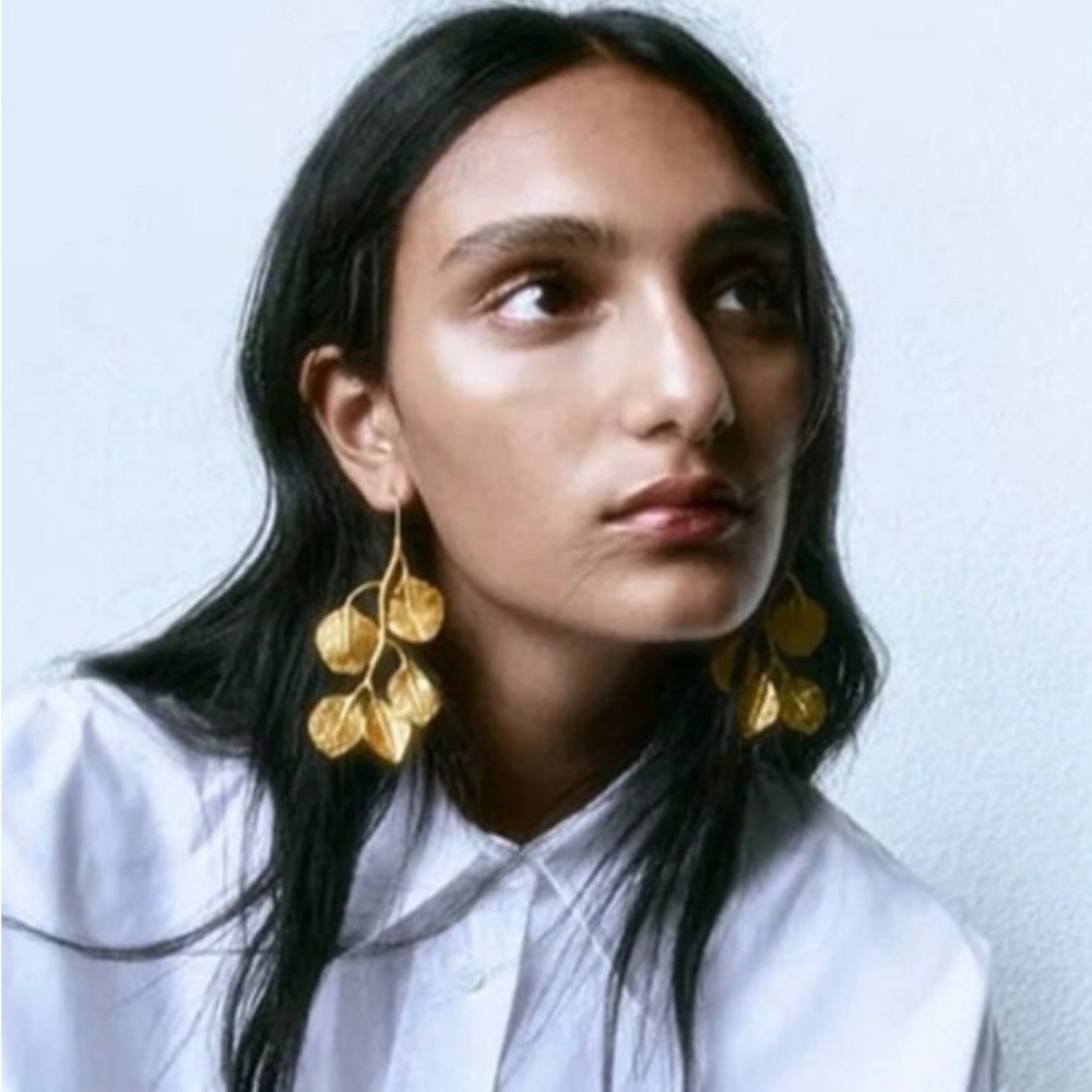 COPY - 🌸Gold Leaf Dangle Earrings